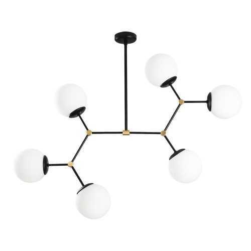 Damar fekete függőlámpa 6 izzóval - Opviq lights