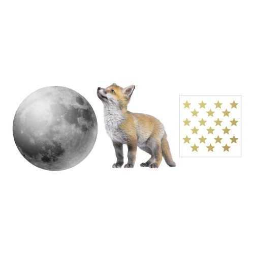 Little Fox And His Friend The Moon falmatrica szett - Dekornik