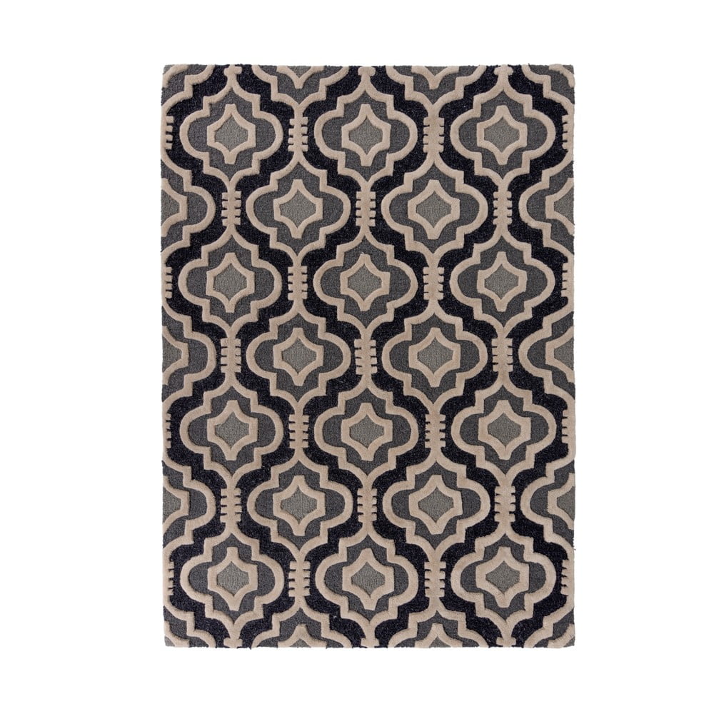 Szürke gyapjú szőnyeg 230x160 cm Moorish Amira - Flair Rugs