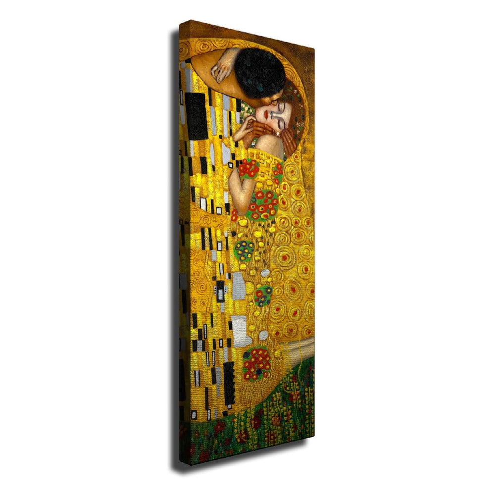 Vászon fali kép Gustav Klimt The Kiss másolat