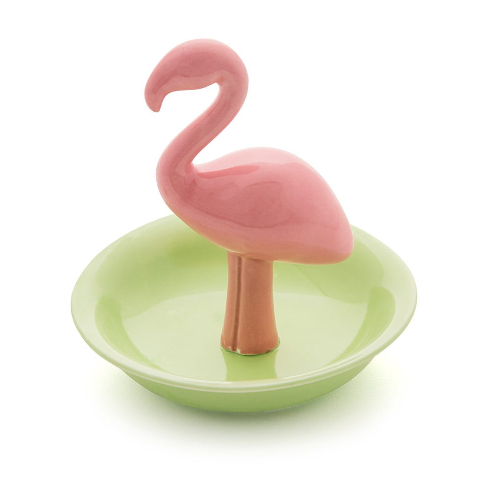 Porcelán ékszertartó állvány Flamingó - Balvi