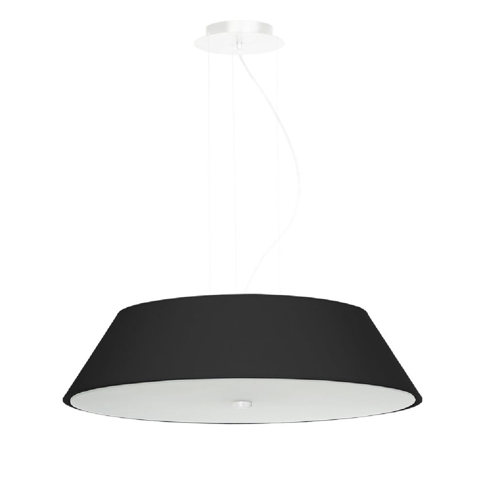 Fekete függőlámpa üveg búrával ø 60 cm Hektor - Nice Lamps