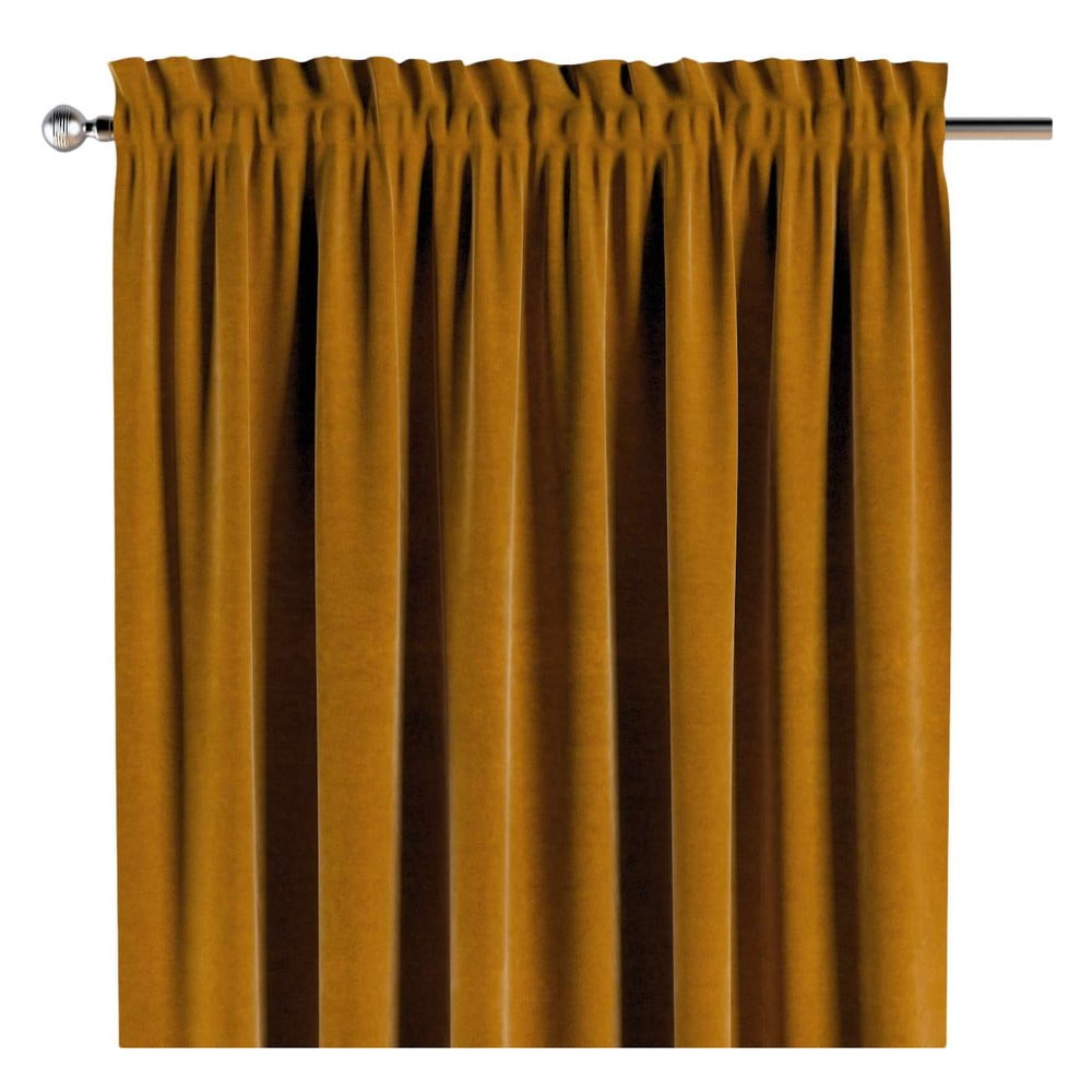 Narancssárga függöny 260x130 cm Posh Velvet - Yellow Tipi