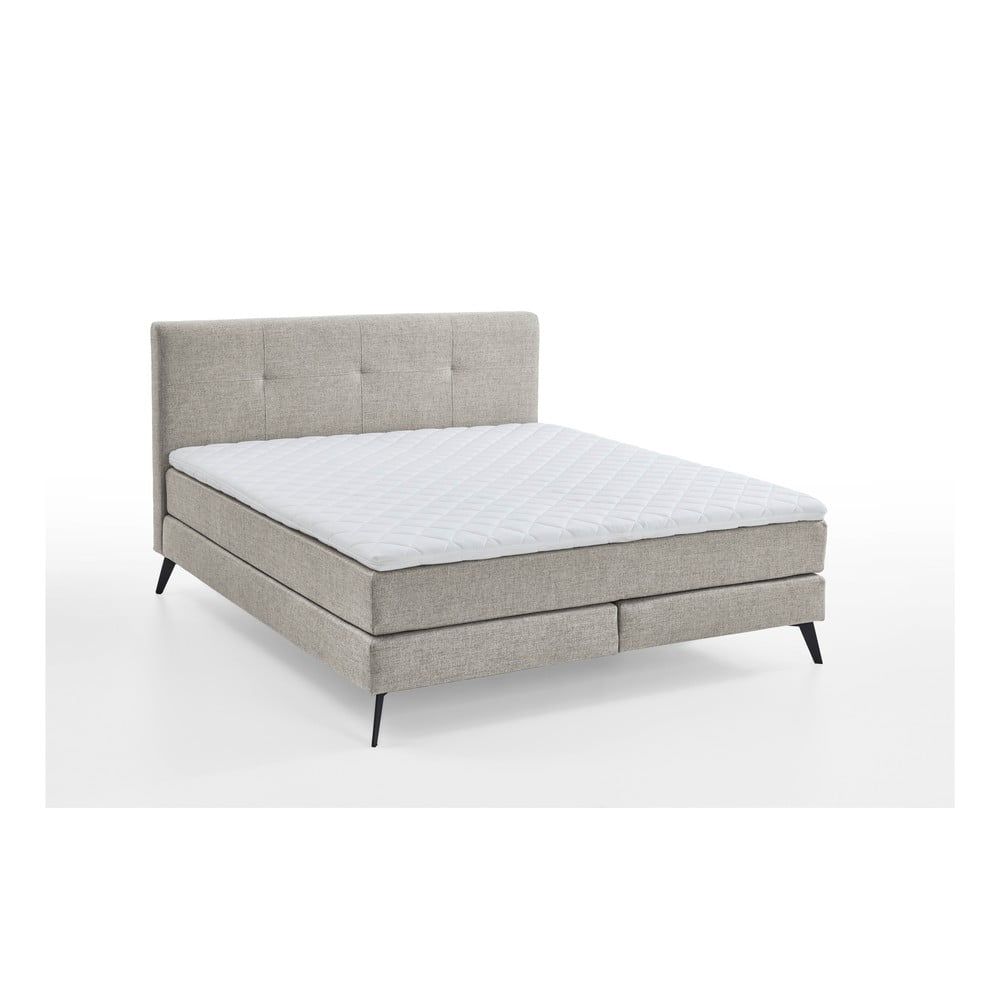 Világosszürke boxspring ágy 160x200 cm Jona - Meise Möbel