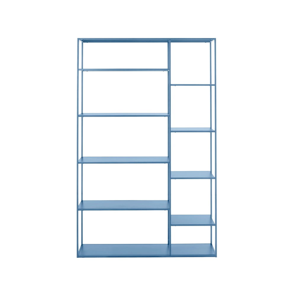 Kék fém könyvespolc 120x188 cm Sisto - Støraa