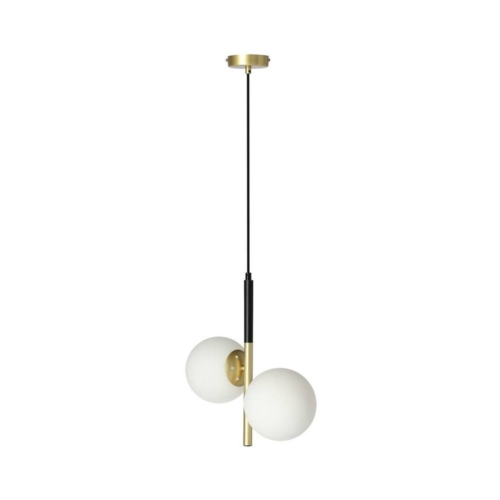 Aranyszínű függőlámpa üveg búrával 32.5x15 cm Duo – Candellux Lighting