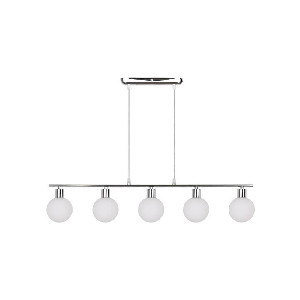 Ezüstszínű függőlámpa üveg búrával 10x82 cm Oden – Candellux Lighting