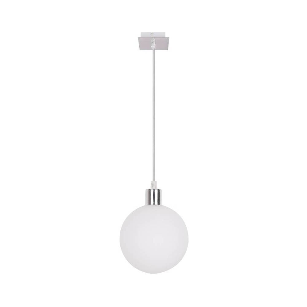 Ezüstszínű függőlámpa üveg búrával ø 15 cm Oden – Candellux Lighting