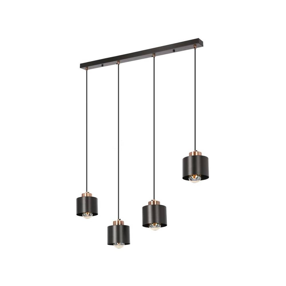 Fekete fém függőlámpa 12x75 cm Olena – Candellux Lighting