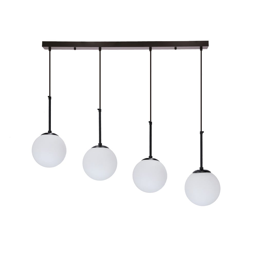 Fekete függőlámpa üveg búrával 15x84 cm Pompei – Candellux Lighting