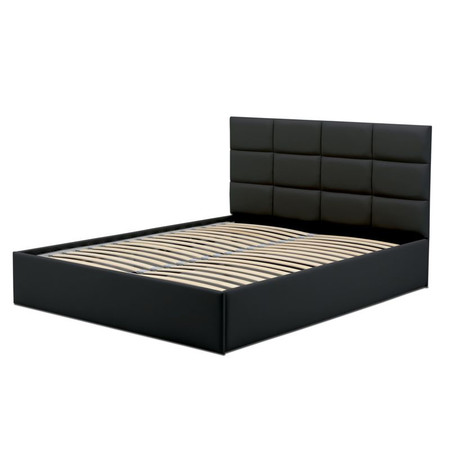 Kárpitozott ágy TORES II matrac nélkül mérete 180x200 cm - Eco-bőr Fekete Eko-bőr Signal-butor
