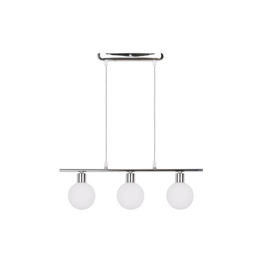 Ezüstszínű függőlámpa üveg búrával 10x52 cm Oden – Candellux Lighting