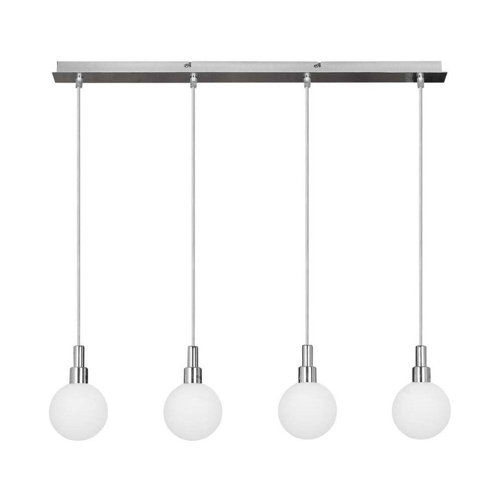 Ezüstszínű függőlámpa üveg búrával 10x80 cm Maldus – Candellux Lighting