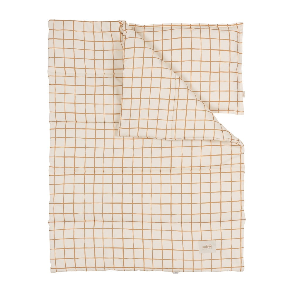 Pamut gyerek ágynemű babaágyhoz 100x135 cm Camel Check – Malomi Kids