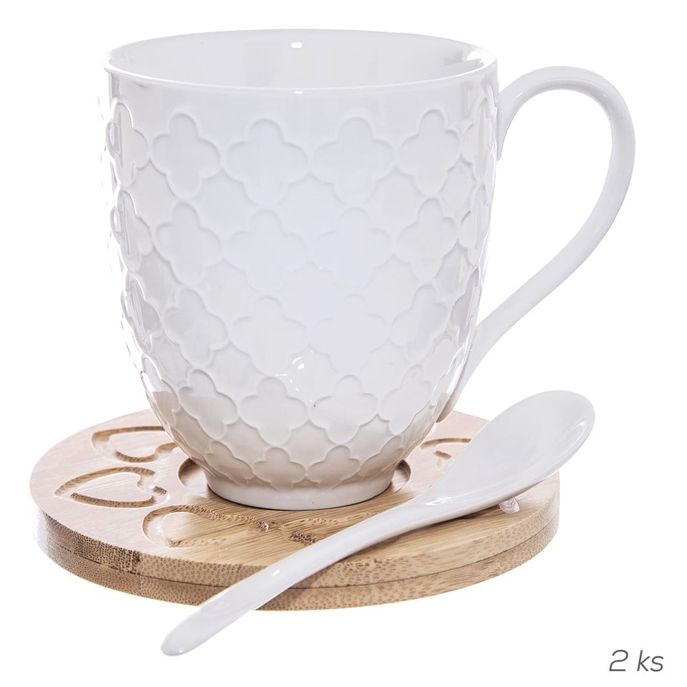 Porcelán bögre szett 2 db-os 370 ml Whiteline – Orion