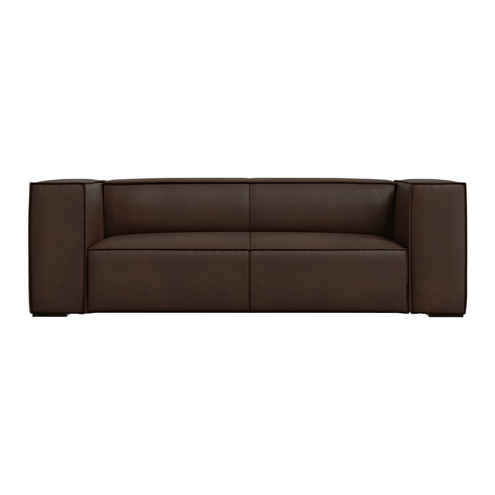 Sötétbarna bőr kanapé 212 cm Madame – Windsor & Co Sofas