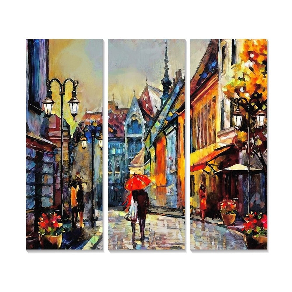 Kép szett 3 db-os 20x50 cm Street – Wallity