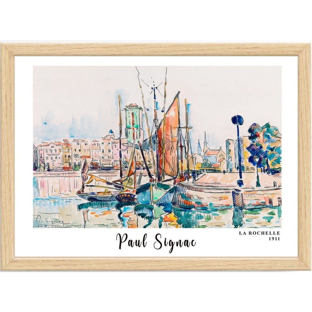 Keretezett poszter 45x35 cm Paul Signac – Wallity