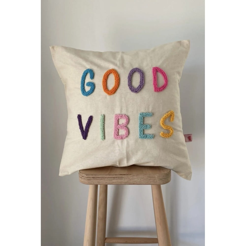 Párnahuzat 45x45 cm Good Vibes – Oyo home