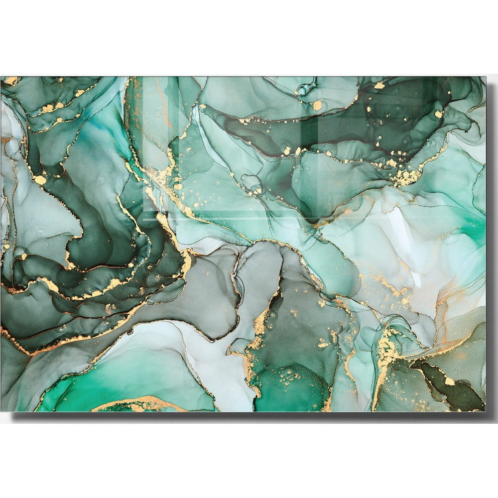 Üveg kép 100x70 cm Turquoise – Wallity