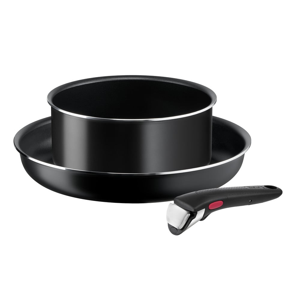 Alumínium edény készlet 3 db-os Ingenio Easy Cook & Clean Black – Tefal