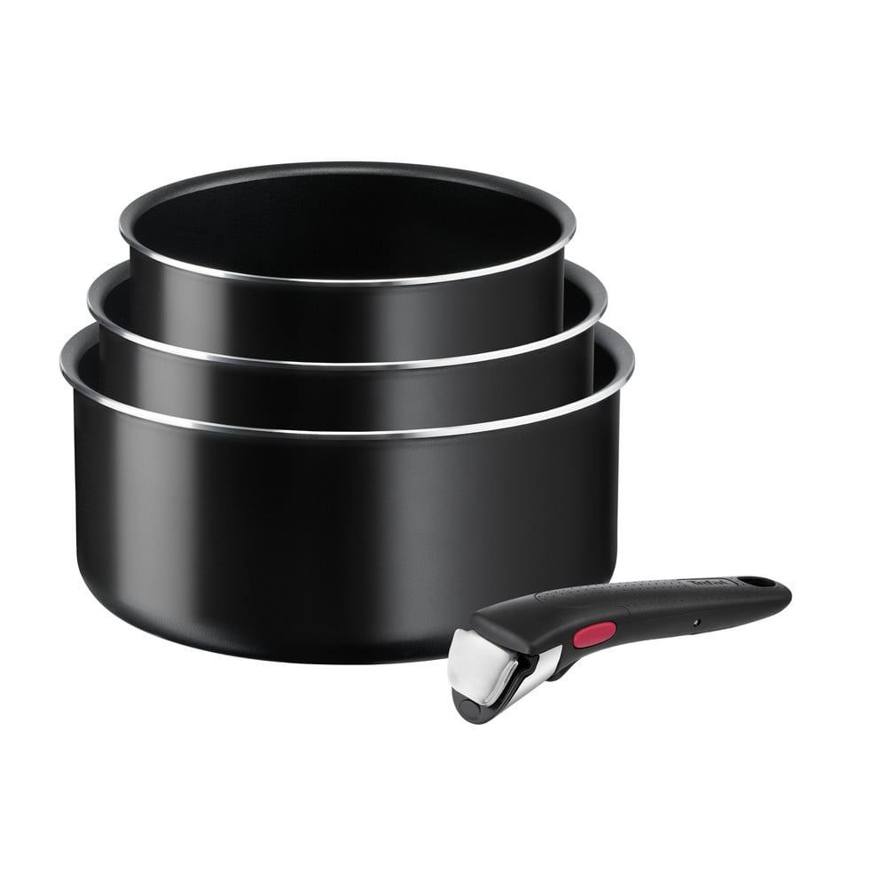 Alumínium edény készlet 4 db-os Ingenio Easy Cook & Clean Black – Tefal