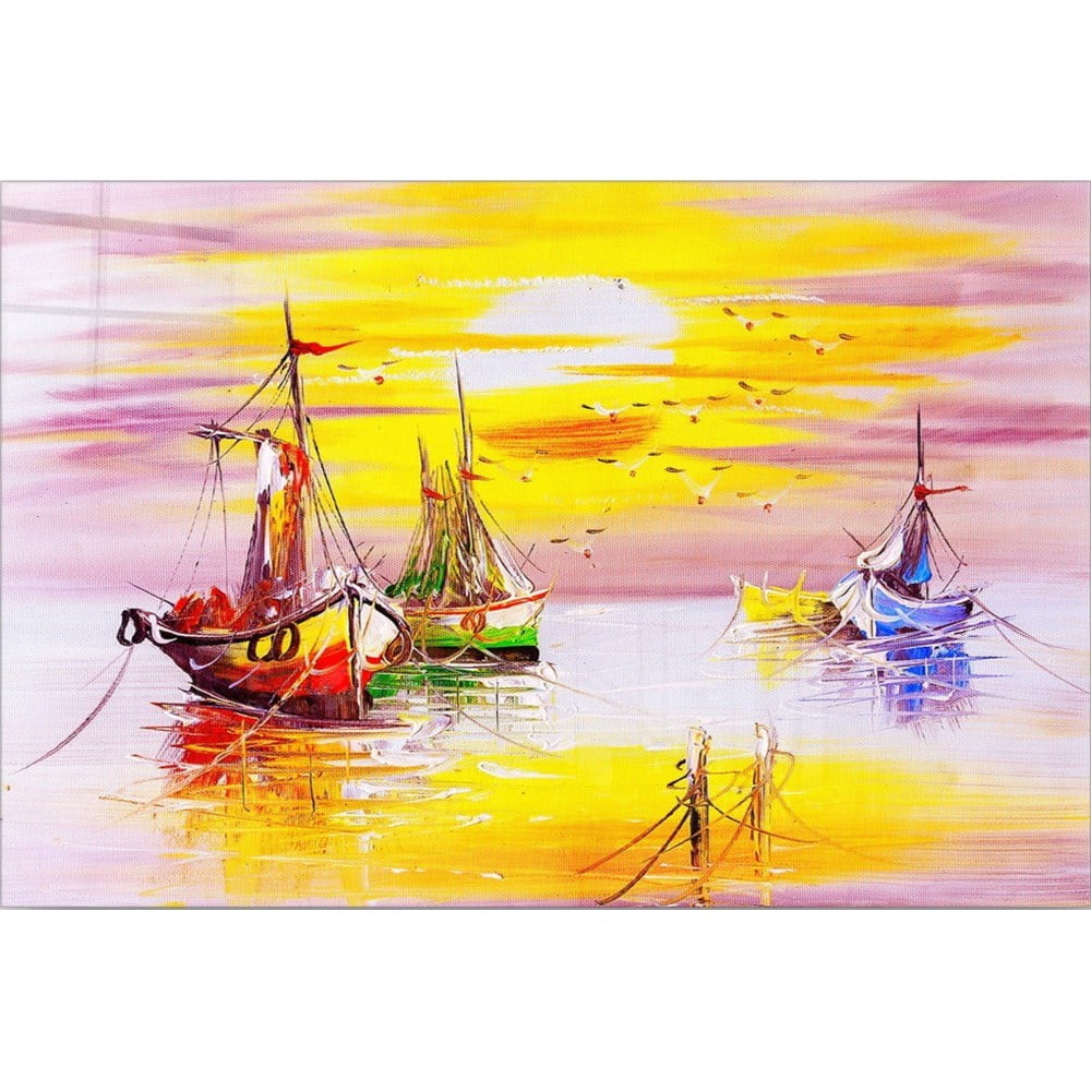 Üveg kép 100x70 cm Sunset – Wallity