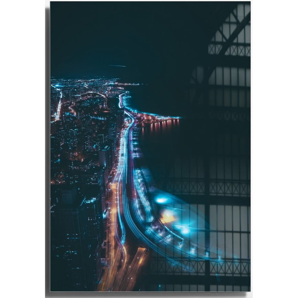 Üveg kép 50x70 cm Night Way – Wallity