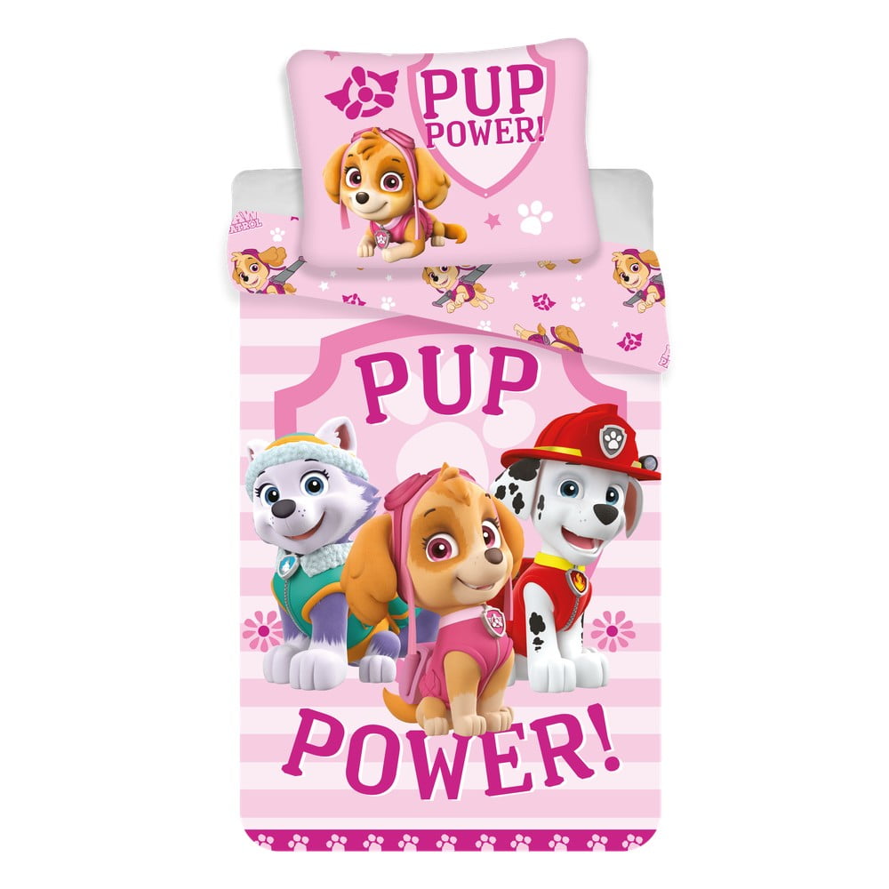 Egyszemélyes pamut gyerek ágyneműhuzat 140x200 cm Paw Patrol – Jerry Fabrics