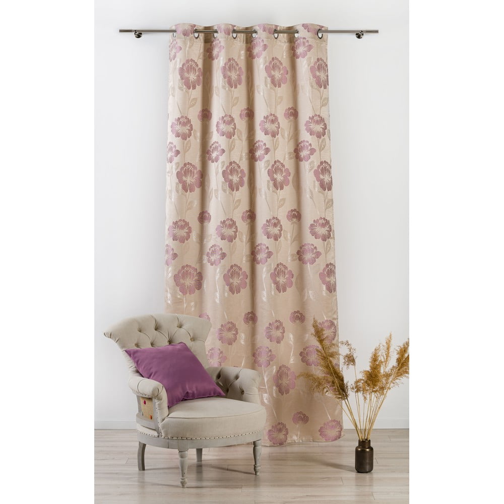 Bézs függöny 140x245 cm Izolde – Mendola Fabrics