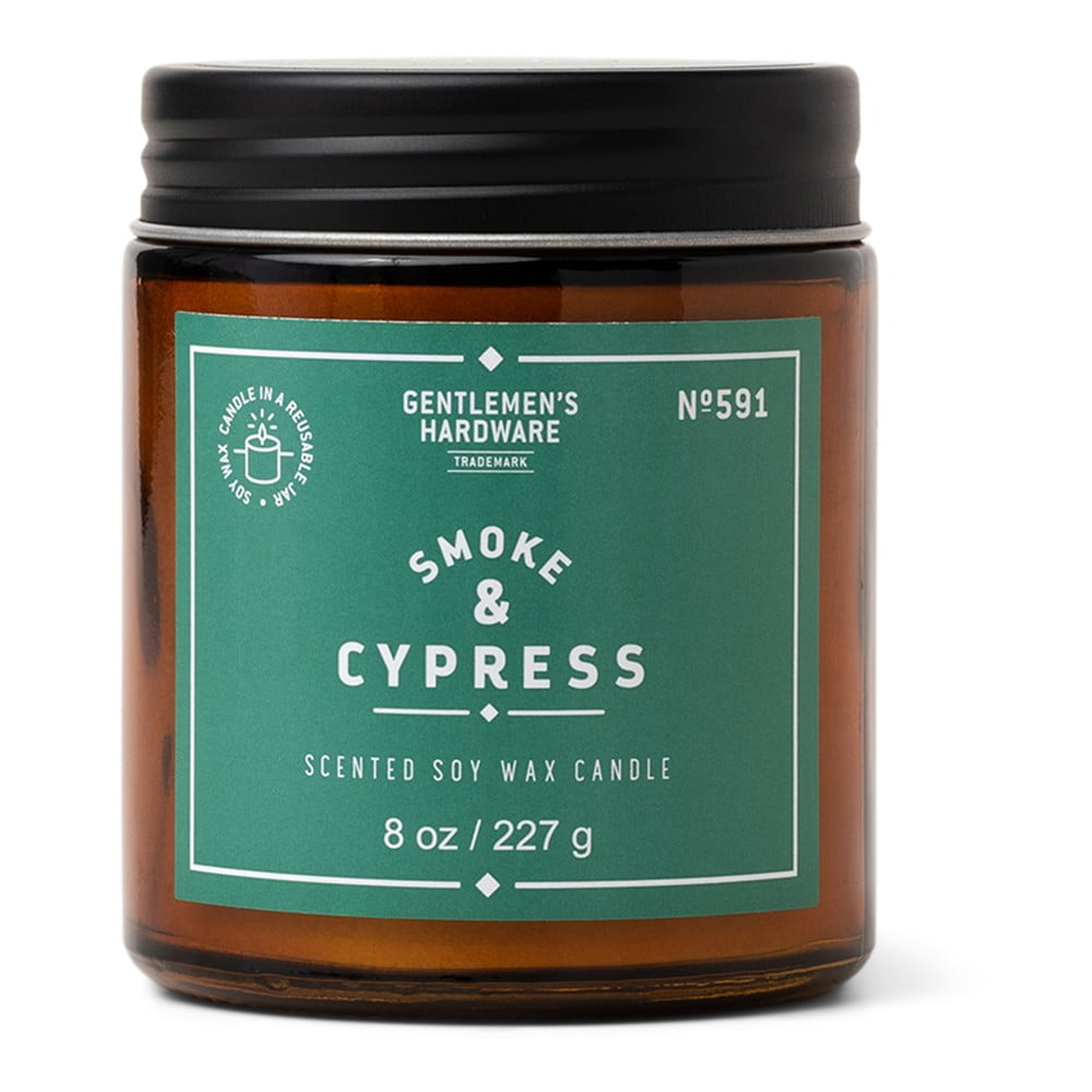 Illatos szójaviasz gyertya égési idő 48 ó Smoke & Cypress – Gentlemen's Hardware