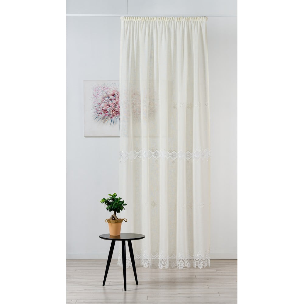 Krémszínű átlátszó függöny 140x245 cm Alexa – Mendola Fabrics