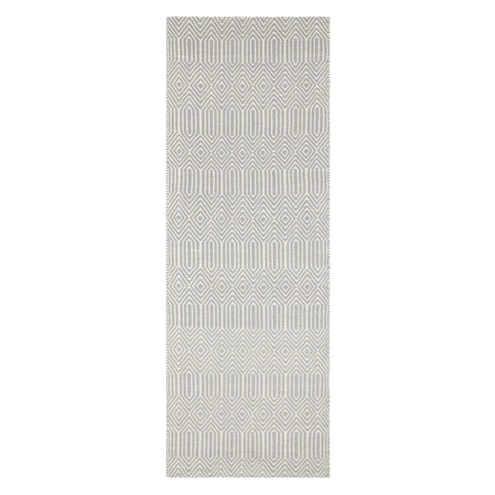 Világosszürke gyapjú futószőnyeg 66x200 cm Sloan – Asiatic Carpets