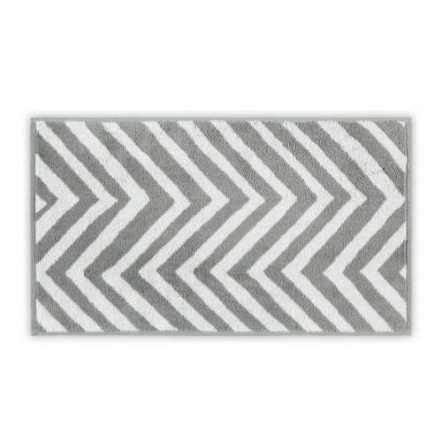 Fehér-szürke pamut törölköző 33x33 cm Chevron – Foutastic