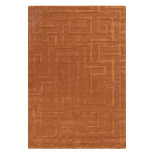 Téglavörös gyapjú szőnyeg 120x170 cm Maze – Asiatic Carpets