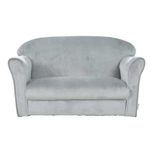 Világosszürke bársony gyerek kanapé 78 cm Lil Sofa – Roba