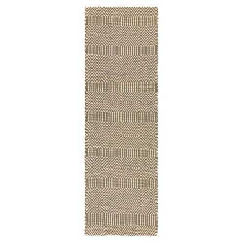 Világosbarna gyapjú futószőnyeg 66x200 cm Sloan – Asiatic Carpets