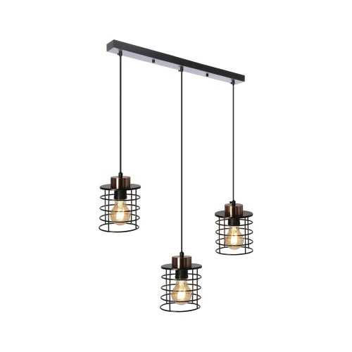 Fekete fém függőlámpa 12x64 cm Glob – Candellux Lighting