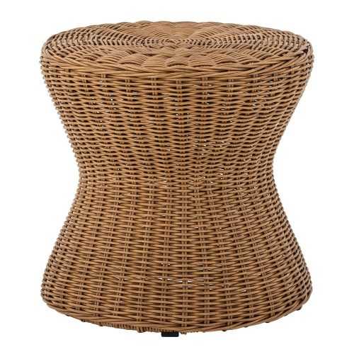 Műrattan kerek kerti tárolóasztal ø 53 cm Roccas – Bloomingville