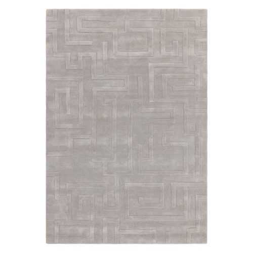 Világosszürke gyapjú szőnyeg 160x230 cm Maze – Asiatic Carpets