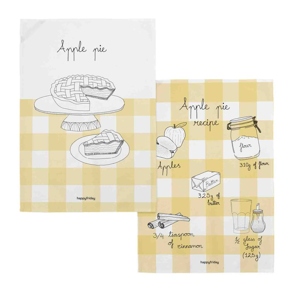 Pamut konyharuha szett 2 db-os 50x70 cm Apple pie – Happy Friday