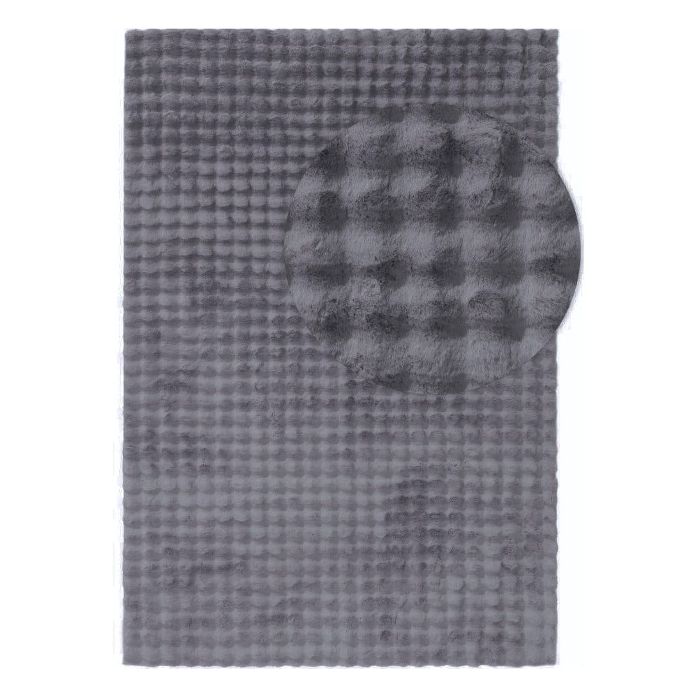 Antracitszürke mosható szőnyeg 200x290 cm Bubble Anthracite – Mila Home