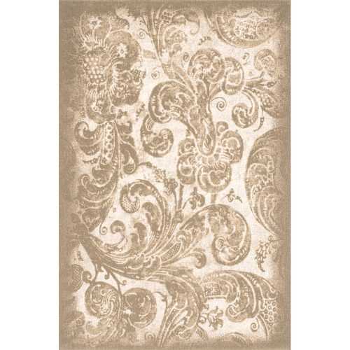 Bézs gyapjú szőnyeg 133x190 cm Damask – Agnella