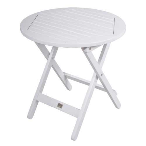 Eukaliptusz kerek kerti tárolóasztal ø 50 cm Mesa – Garden Pleasure