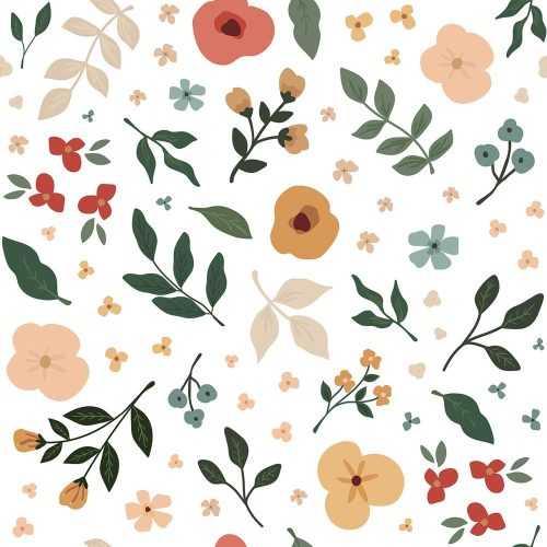 Gyerek tapéta 10 m x 50 cm Floral Silhouettes – Lilipinso