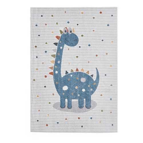 Kék-világosszürke gyerek szőnyeg 80x150 cm Vida Kids Dinosaur – Think Rugs