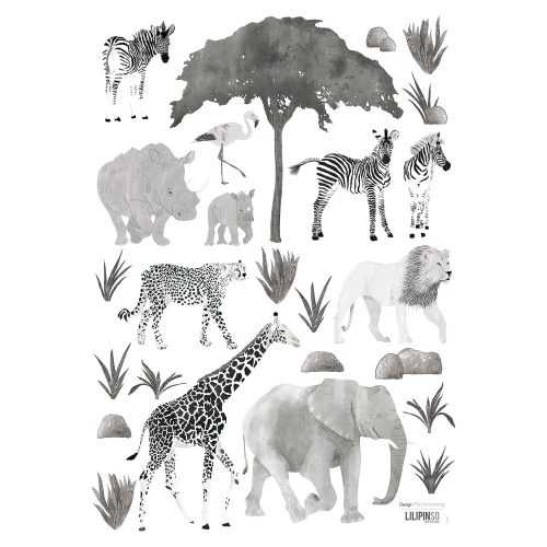 Matrica lap 30x42 cm Wild Animals – Lilipinso