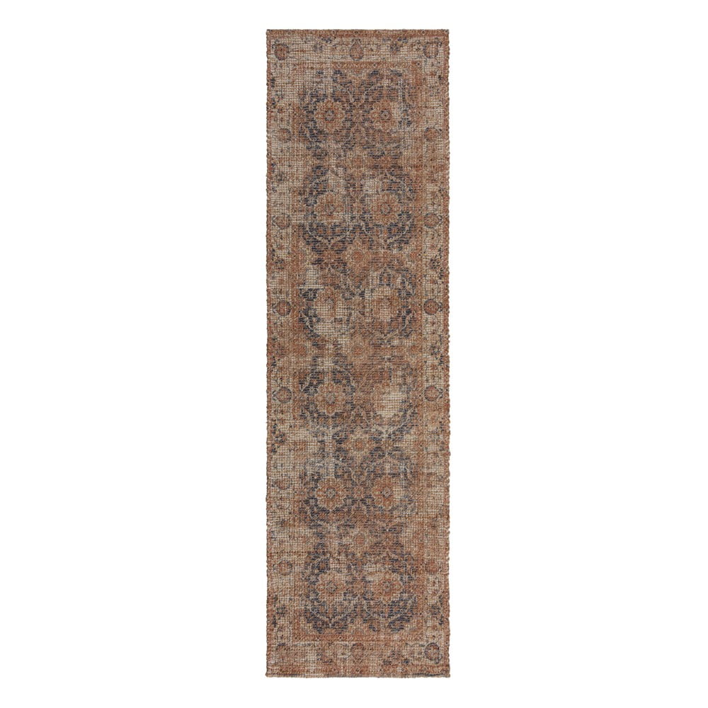 Natúr színű kézi szövésű juta keverék futószőnyeg 60x230 cm Miley – Flair Rugs