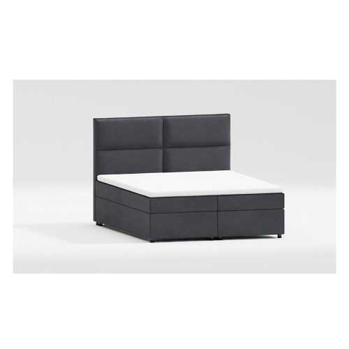 Szürke ágyneműtartós boxspring ágy 200x200 cm Rico – Ropez