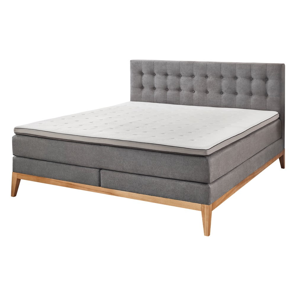 Szürke boxspring ágy 180x200 cm Westwood – Rojaplast